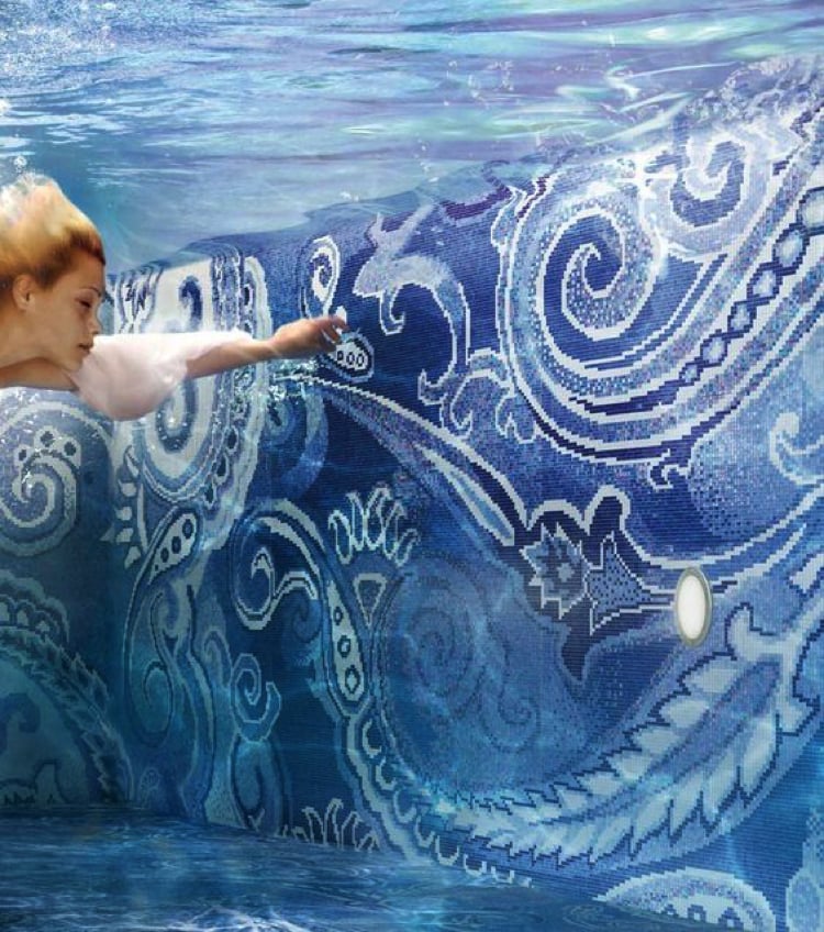Swimming Pool Contemporary Mosaic Artwork