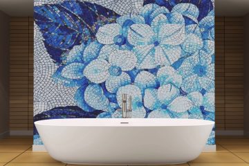Handmade Mosaic Artwork, Bathroom Mosaic Backsplash
