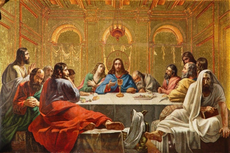 “The Last Supper” mosaic fresco and wall art decoration