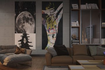 Custom Wall art in a living room elevates it