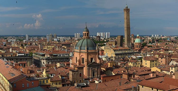 A beautiful 360 image of Bologna, Italy.