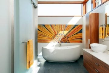 bathroom Mosaic backsplash