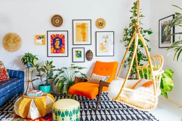 Boho interior design, boho interiors, bohemian design