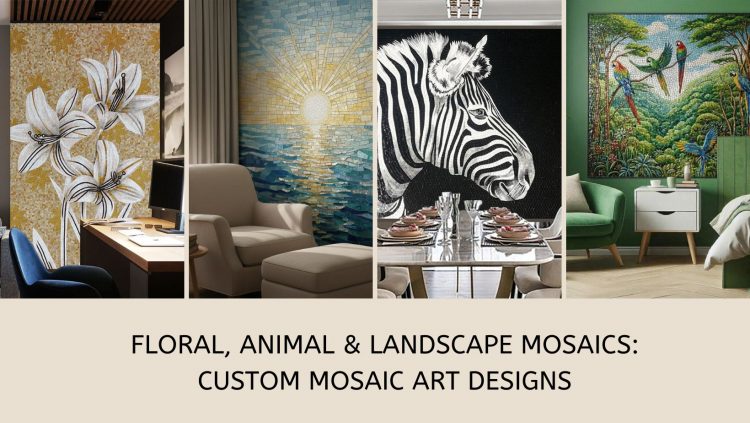 Floral Mosaic Art, Custom Mosaic Art, Animal Mosaic Art, Landscape Mosaic Mural