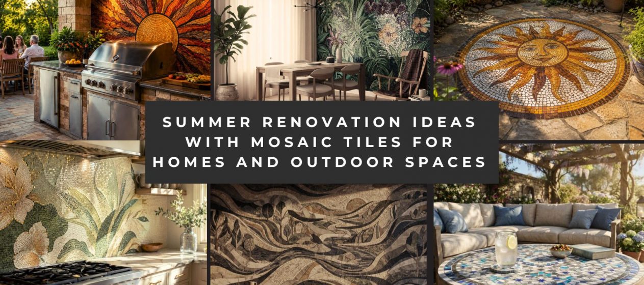 Outdoor mosaic art, Custom Mosaic Medallions, Mosaic Tiles, Outdoor Mosaic Murals