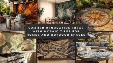 Outdoor mosaic art, Custom Mosaic Medallions, Mosaic Tiles, Outdoor Mosaic Murals