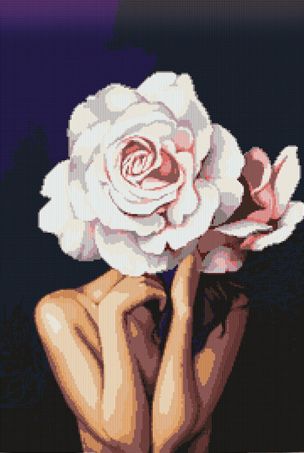 Blushing Rose Contemporary Mosaic
