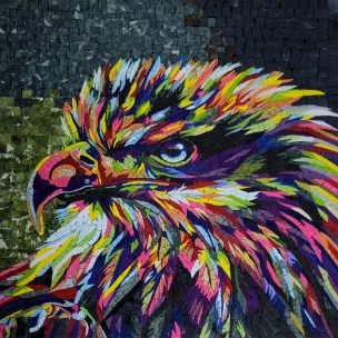 Piercing Vision Eagle Mosaic Artwork