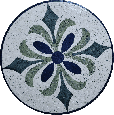 Elegant Personified Mosaic Medallion