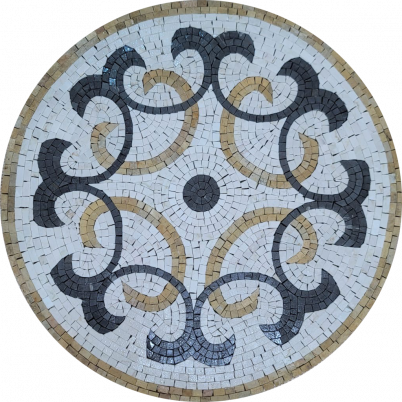 Semi-circle Symphony Marble Mosaic Medallion