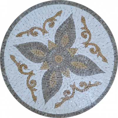 Whispers of Elegance Marble Mosaic Medallion