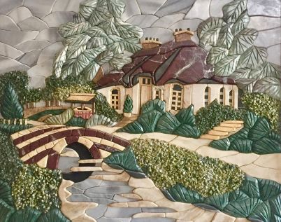 The Countryside Cottage 3D Mosaic Wall Art