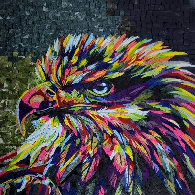 Piercing Vision Eagle Mosaic Artwork