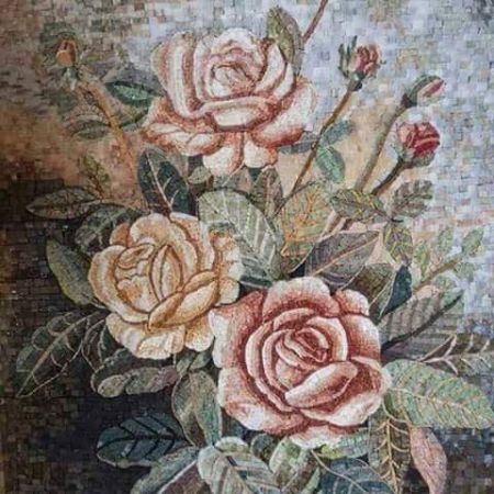 Victorian Roses Marble Mosaic Design
